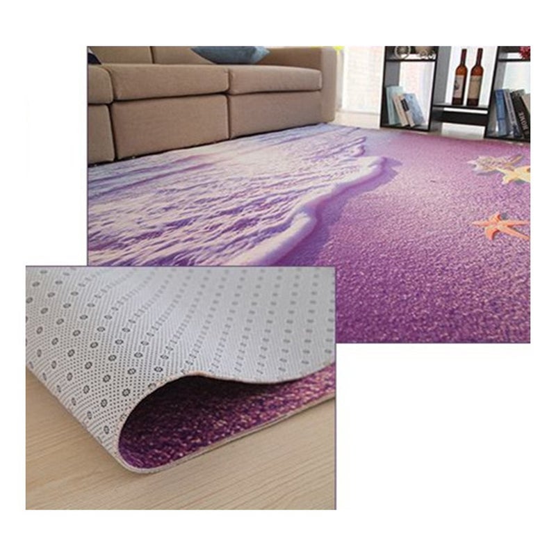 ZaH Thin Area Rug Non-Slip Doormat Carpet Printing Rug for Living Room, Bedroom, Kitchen, Bathroom (5x7-63"x90.6", Wave) - Image 2
